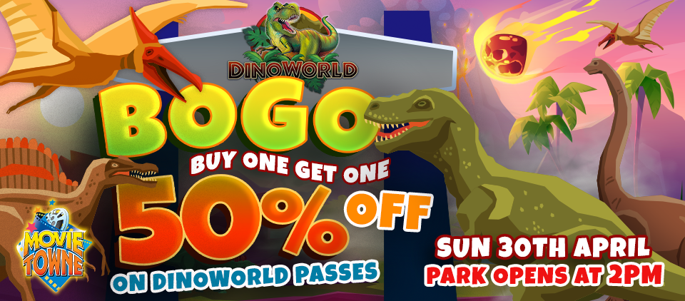 DinoWorld Sunday Funday BOGO