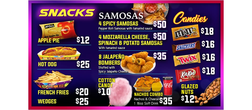 Concession Menu